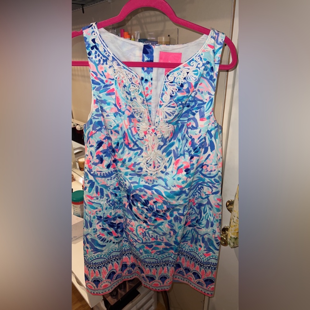 Lilly Pulitzer Blue and Pink Sleeveless Dress